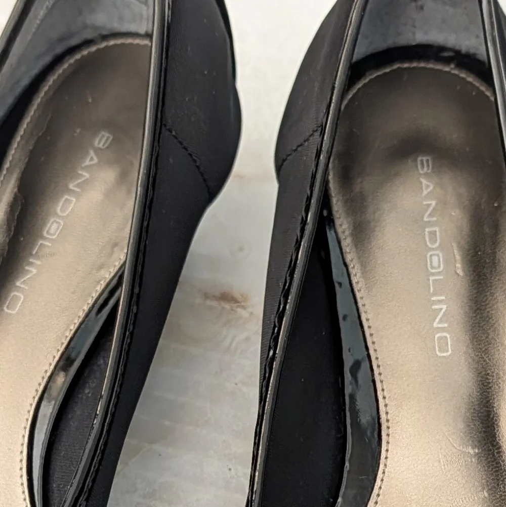 Bandolino Elegant Black Women's Wedge Shoes Size 9.5 M